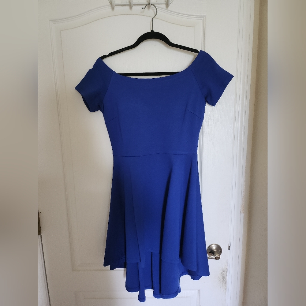 Blue high low dress
